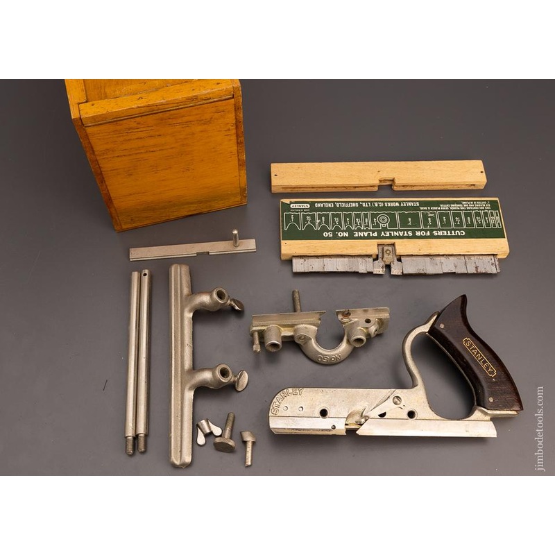 100% Complete STANLEY No. 50 Plane Near Mint in Custom Box – 98816