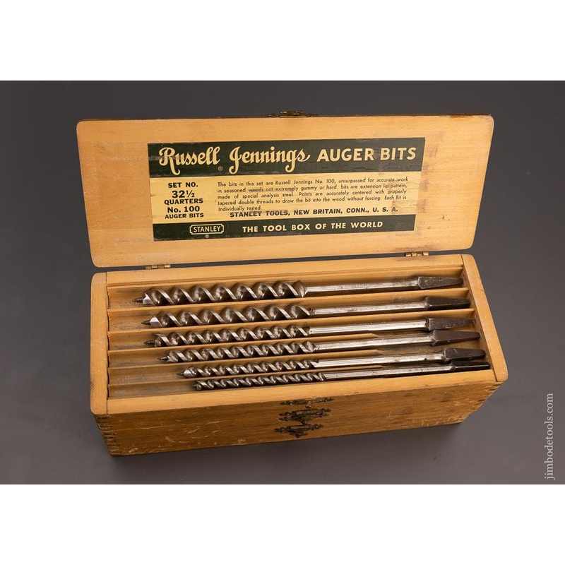 Very Fine RUSSELL JENNINGS Bit Set in Box – 100141