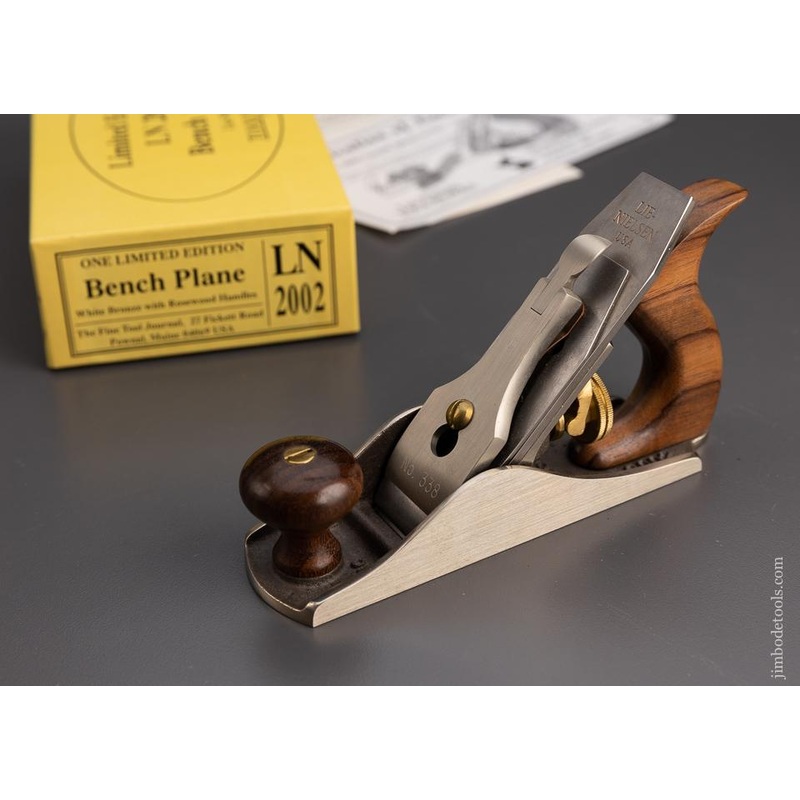 Rare LIE NIELSEN Limited Edition White Bronze No. 1 Size Smooth Plane in Box – 100371 – AS OF OCT 18