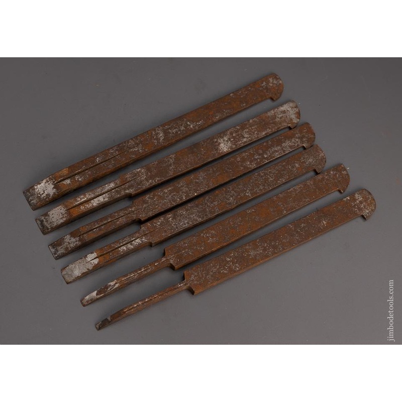 Set of 6 Plow Plane Irons MOULSON BROS. – 101007