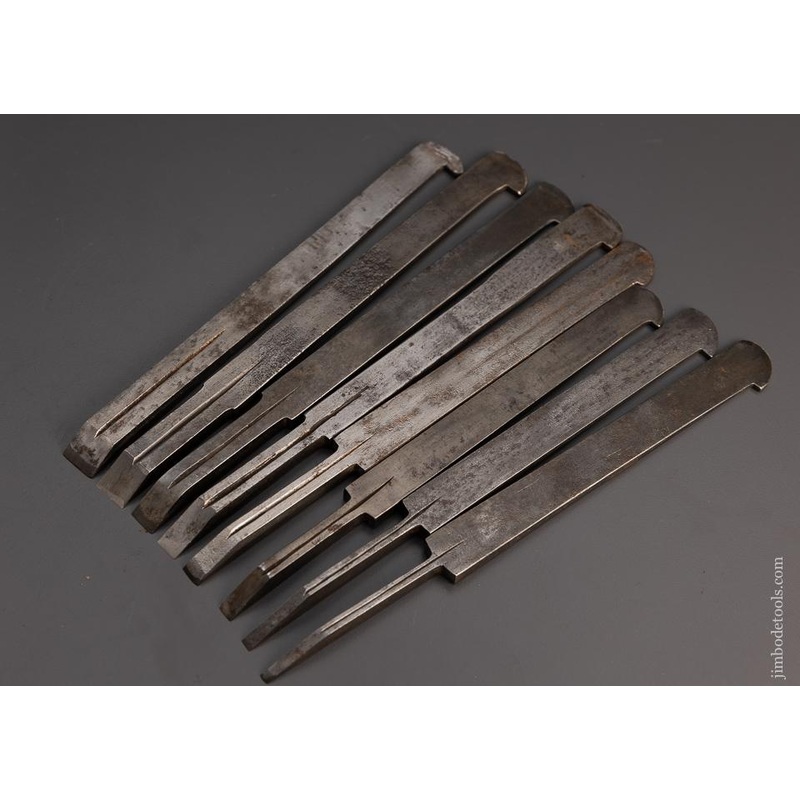 Set of 8 Plow Plane Irons BUTCHER – 100977