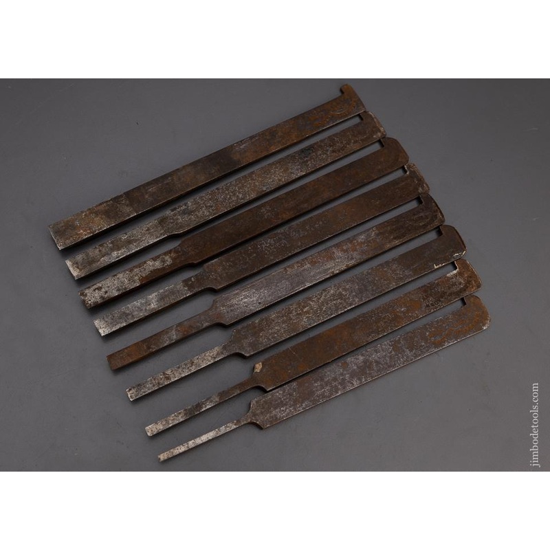 Set of 8 Plow Plane Irons by E.M. CHAPIN – 100865