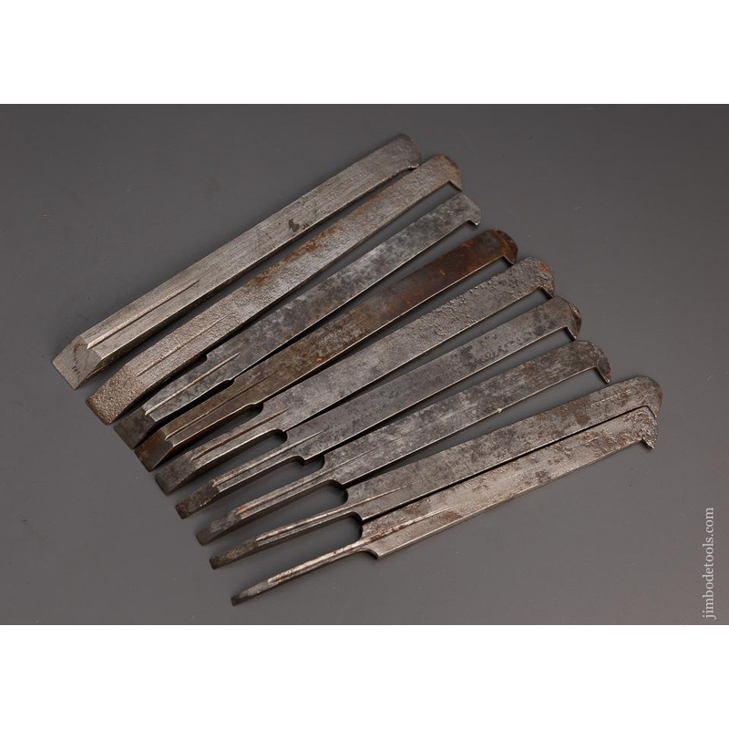 Set of 8 Plow Plane Irons GREAVES – 100966