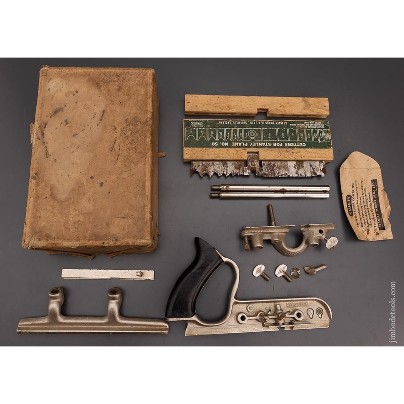 STANLEY No. 50 Combination Plow Plane 100% Complete in Original Box – 101134