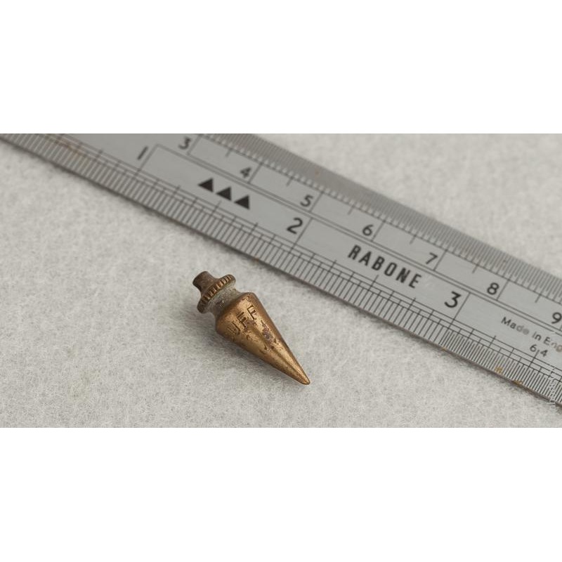 Tiny! BUFF & BUFF Salesman’s Sample of Promo Giveaway Brass Plumb Bob SIGNED! — Excelsior 74807U