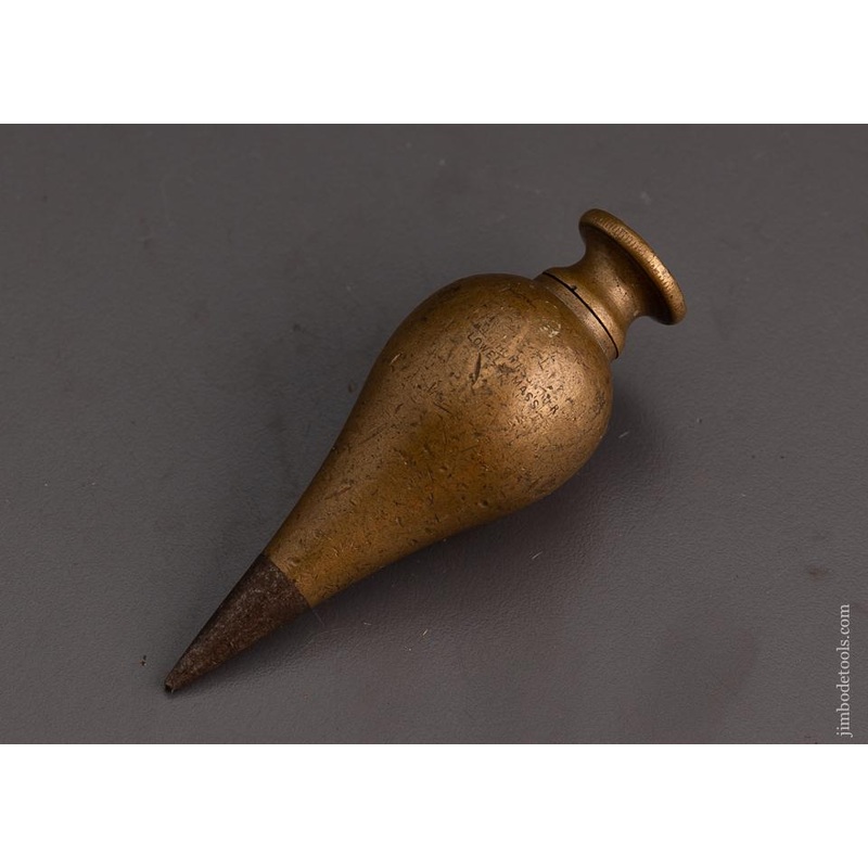 Rare Signed THOMPSON Lowell Mass. Brass Plumb Bob – 99822