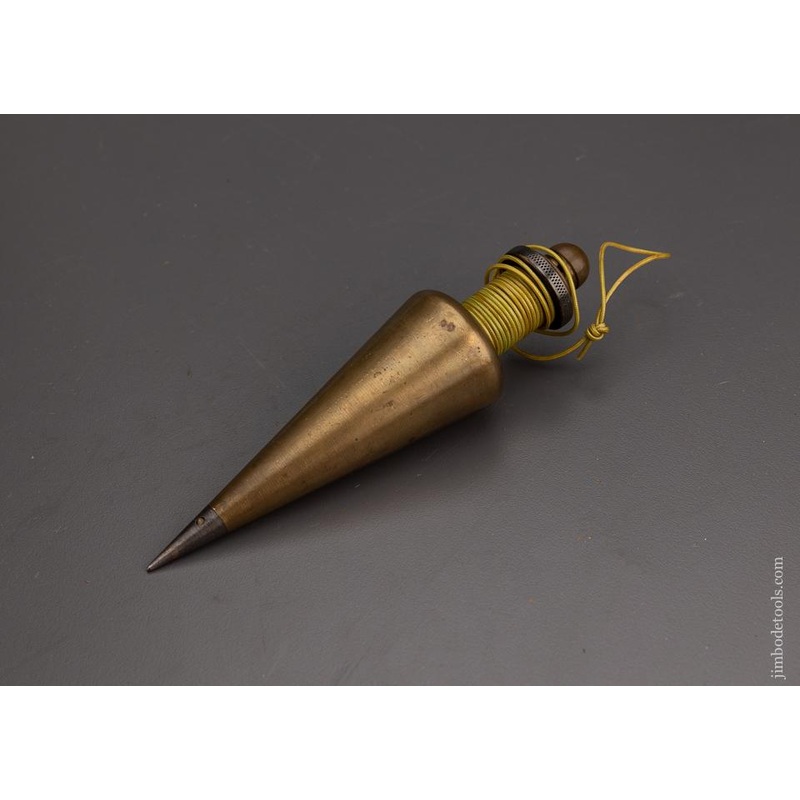 RARE Sixteen ounce SUVERKROP May 10, 1949 Patent No. 9 Integral Reel Micro Plumb Bob – 101133