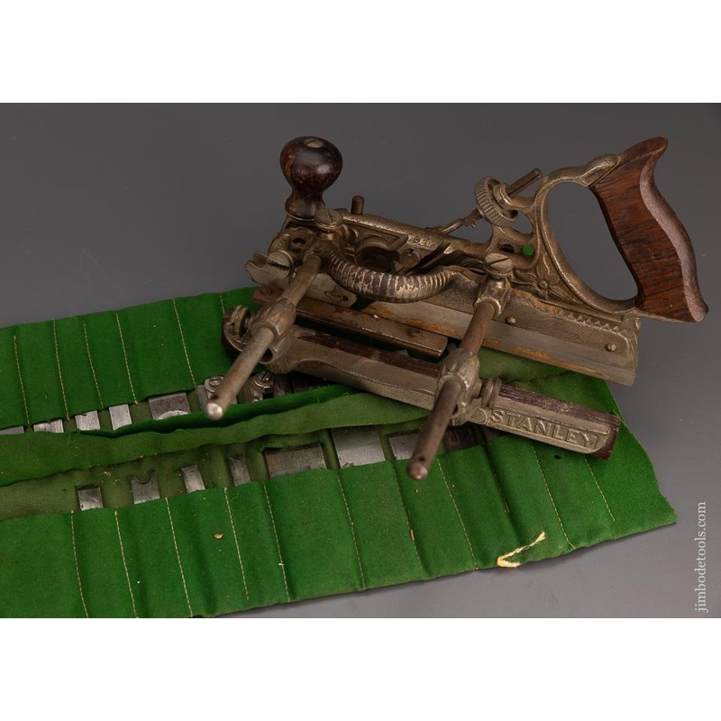 STANLEY No. 45 Combination Plow Plane with 24 Cutters and 4 Stops – 101039