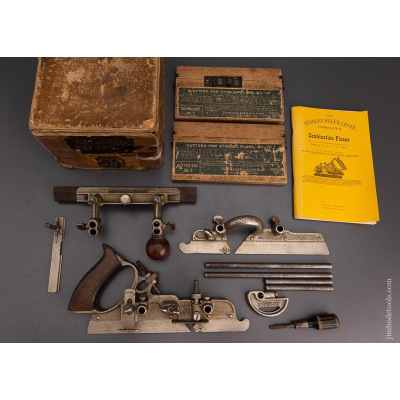 STANLEY No. 45 Combination Plow Plane 100% COMPLETE & Fine in Box SWEETHEART – 98617