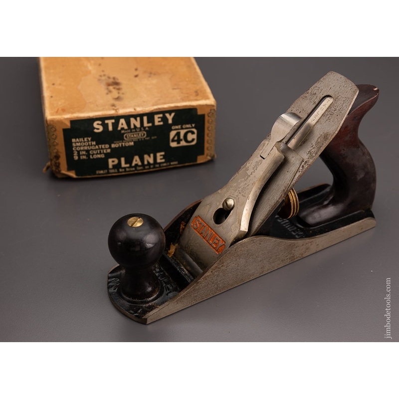 STANLEY No. 4C Smooth Plane Near Mint in Box – 101543