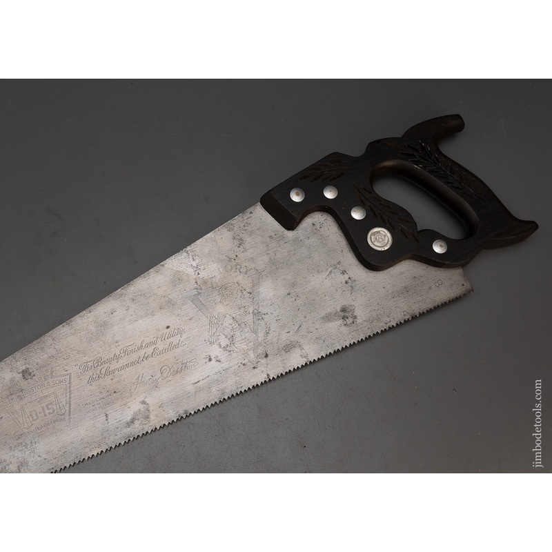 Rosewood Handles DISSTON No. D-15 Hand Saw – 115506