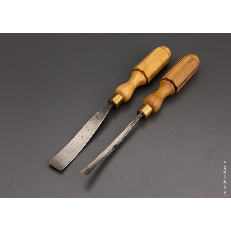 2 ADDIS Carving Gouges 3/8 & 7/8 Inch Boxwood Handles – 101628