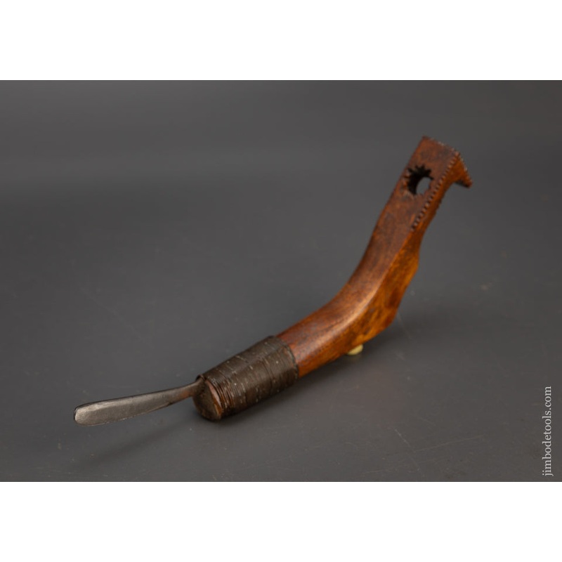 Stunning Chip Carved Antique Crooked Knife – 115711