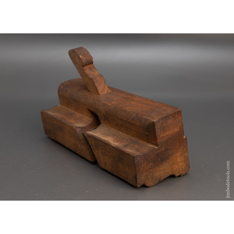 Wide 3 1/8 Inch Complex Moulding Plane Dual Mark EDWARD CARTER TROY-NY & J.J. WATSONS – 115741