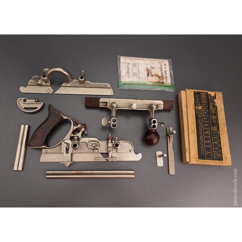 100% Complete & Near Mint STANLEY No. 45 Combination Plow Plane (for M. WARD) – 101903