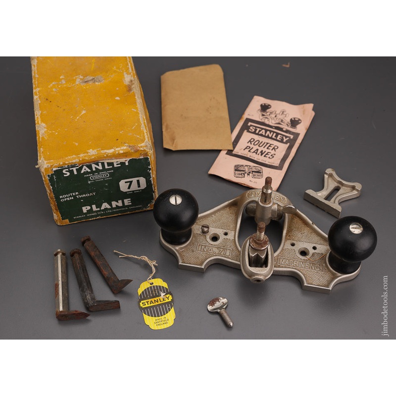 100% Complete! STANLEY No. 71 Router Plane Mint in Box – 102007