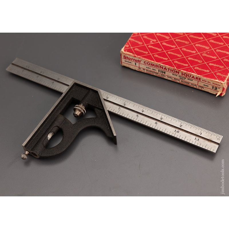 12 Inch STARRETT No. 11H Combination Square Mint in Box – 102013