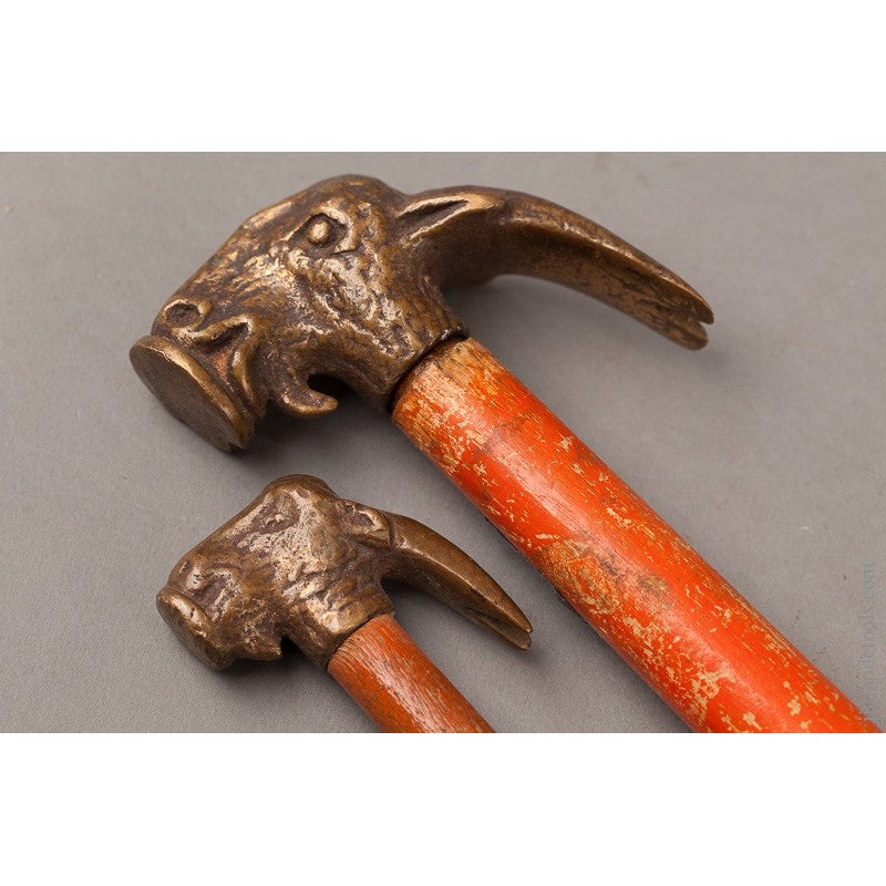 Rare and Awesome! Miniature 7 3/8 inch Goat Head Hammer — EXCELSIOR 67456