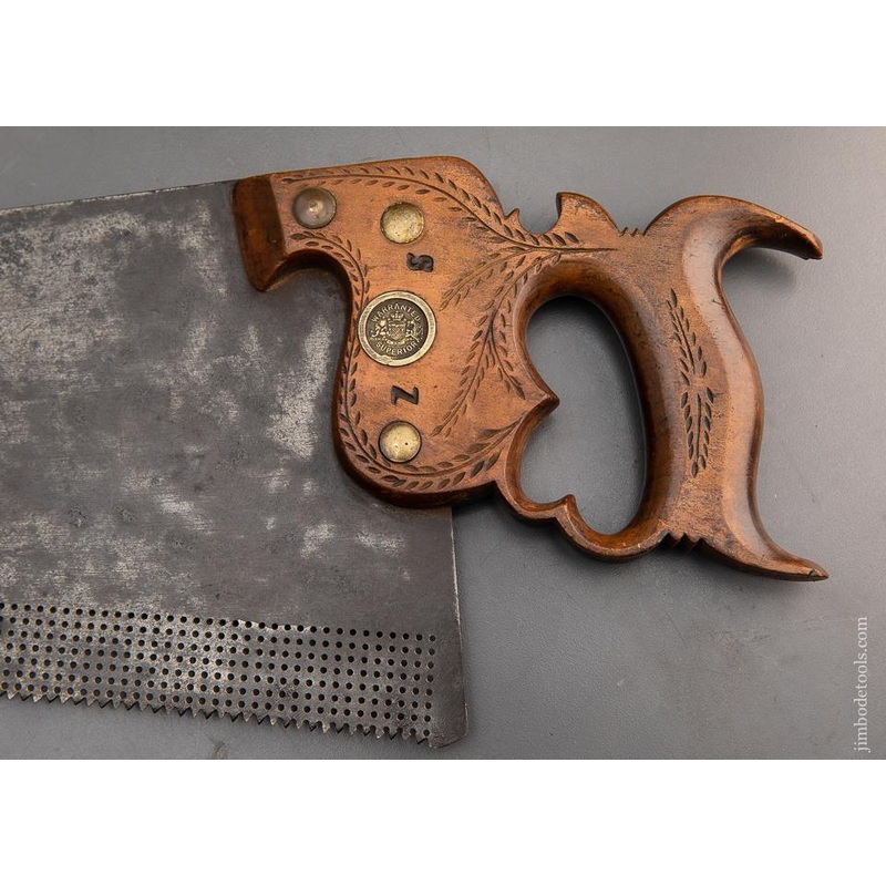 RARE Emerson Patent Perforated Saw by AMERICAN SAW CO. NY 1867 * EXCELSIOR 96155