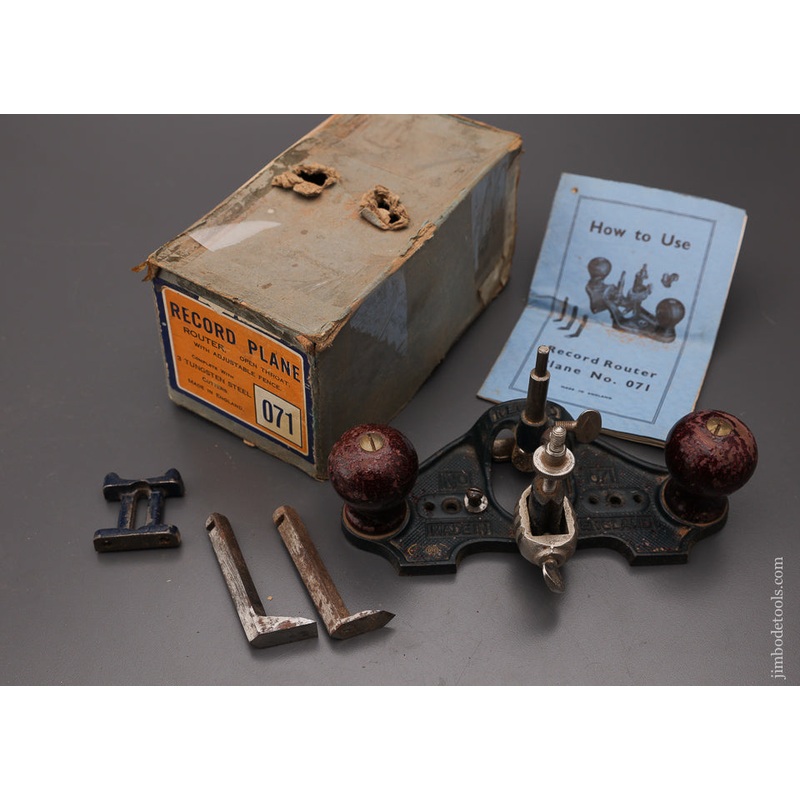 RECORD No. 071 Router Plane 100% Complete in Original Box – 101964