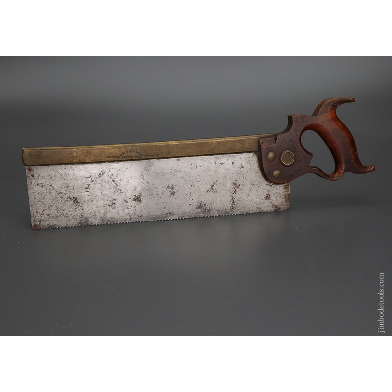 Very Rare DISSTON Brass Back Tenon Saw – 101938