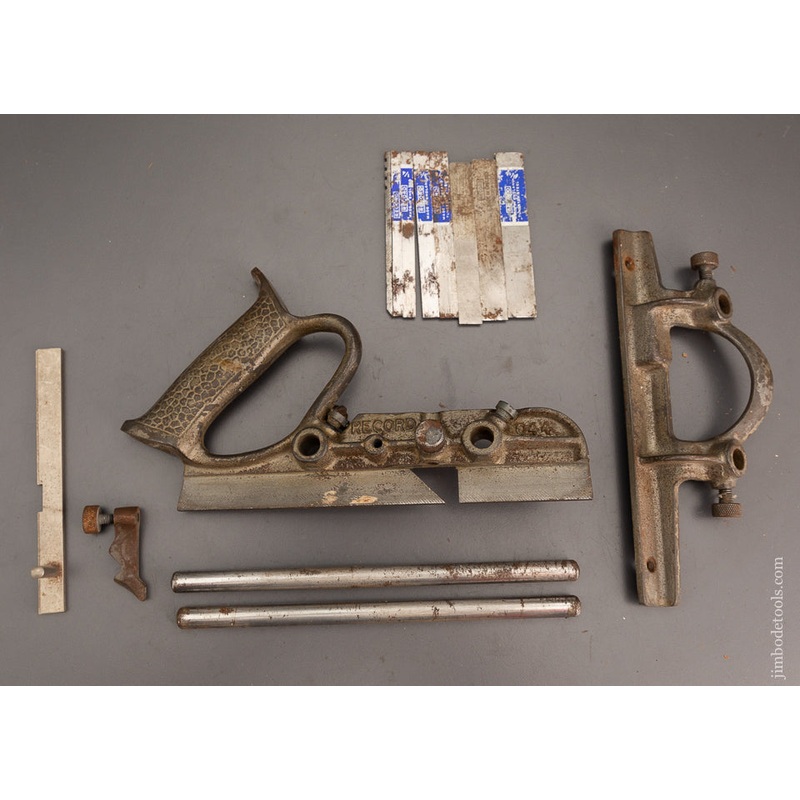 RECORD No. 044 Plow Plane with All 8 Cutters & One Stop – 102310