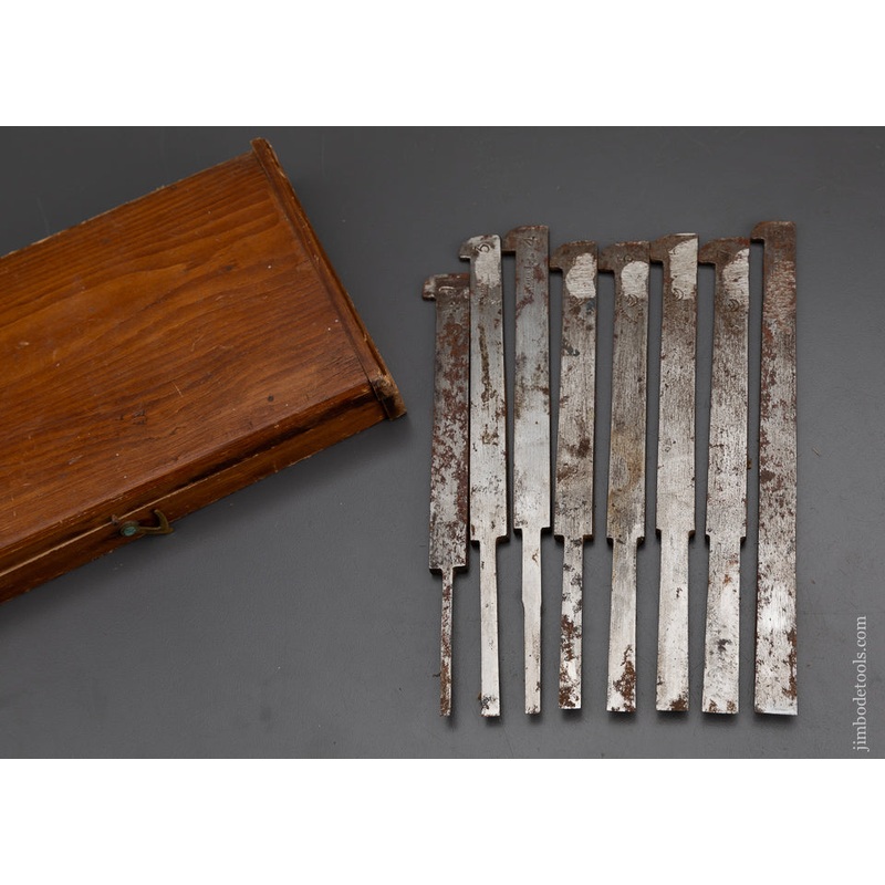 Set of 8 Plow Plane Irons – 102063