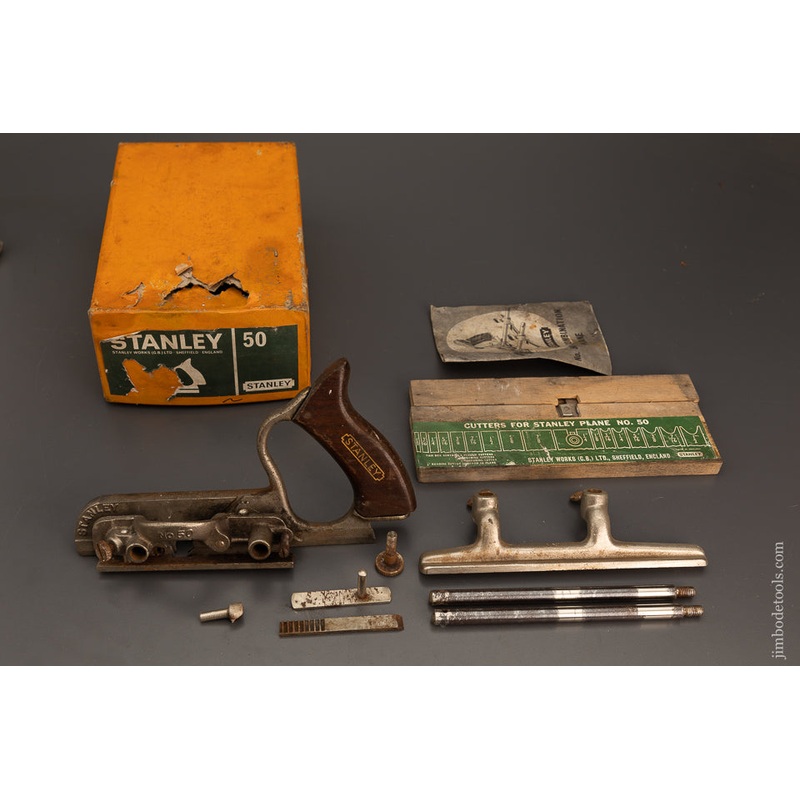 STANLEY No. 50 Plane Light Combination Plane 100% Complete in Original Box – 101922