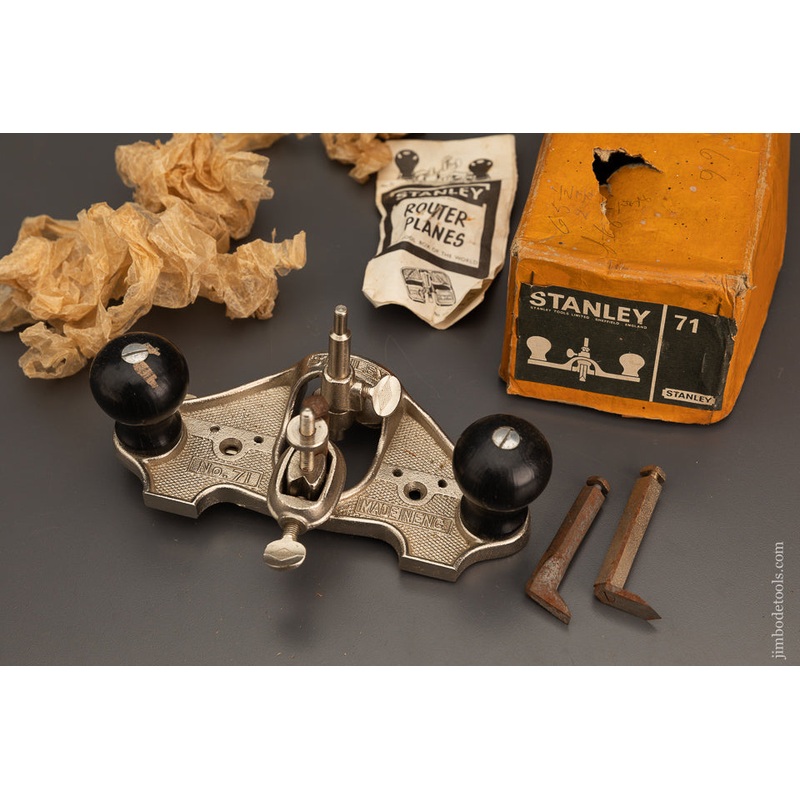 STANLEY No. 71 Router Plane 100% Complete Near Mint in Box – 101937