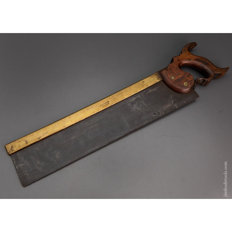Stunning Early Brass Back Tenon Saw by FLETCHER LONDON 16 Inch – 102322