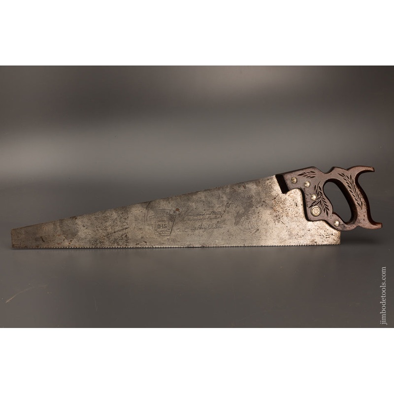 Very Fine Rosewood Handled DISSTON D-15 Crosscut Hand Saw – 102068