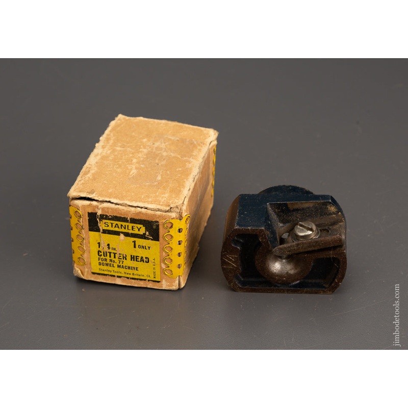 STANLEY 1/4 Inch Cutter Head for No. 77 Dowel Machine Near Mint in Box – 102418