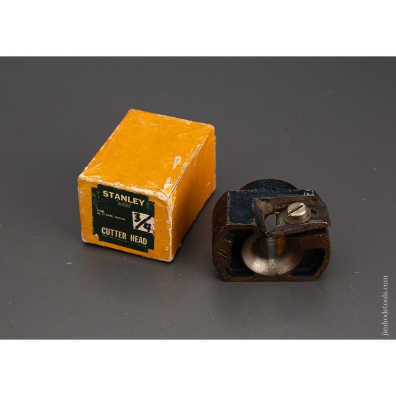 STANLEY 3/4 Inch Cutter Head for No. 77 Dowel Machine Near Mint in Box – 102420