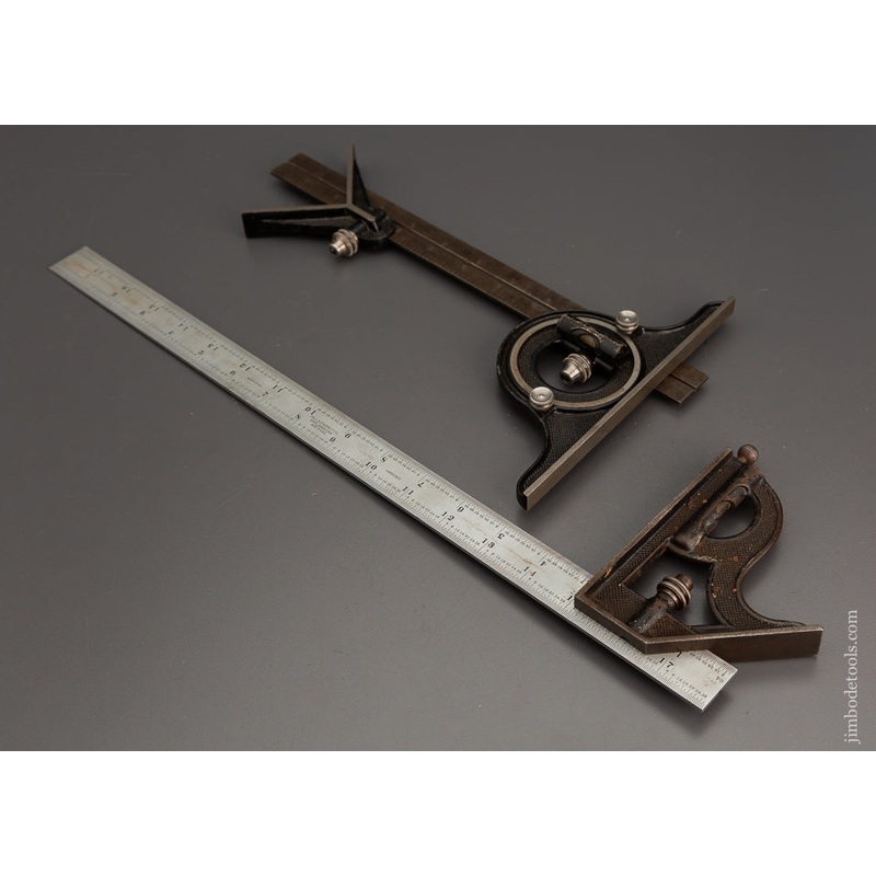 STARRETT Set Combination Square with Protractor & Center Finder 18 Inch Scale – 99408