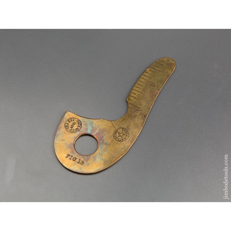 Very Rare Rule ! SNELL & ATHERTON Patented February 3, 1904 Solid Brass Rule — 84251