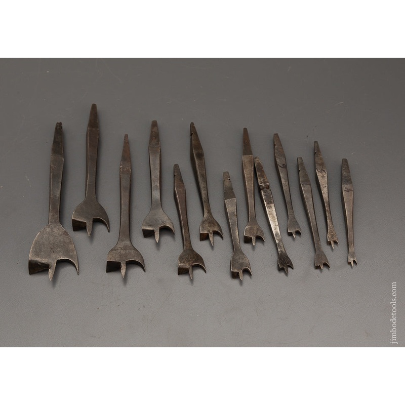 Working Set of 13 19th Century Center Bits for Bit Brace – 102403