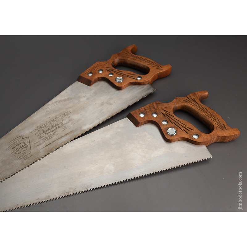 Razor Sharp Pair of DISSTON D-95 Hand Saws Crosscut & Rip – 102565
