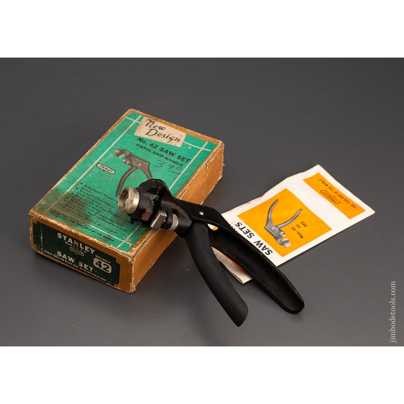STANLEY No. 42 Saw Set with Decal Mint in Box – 102557