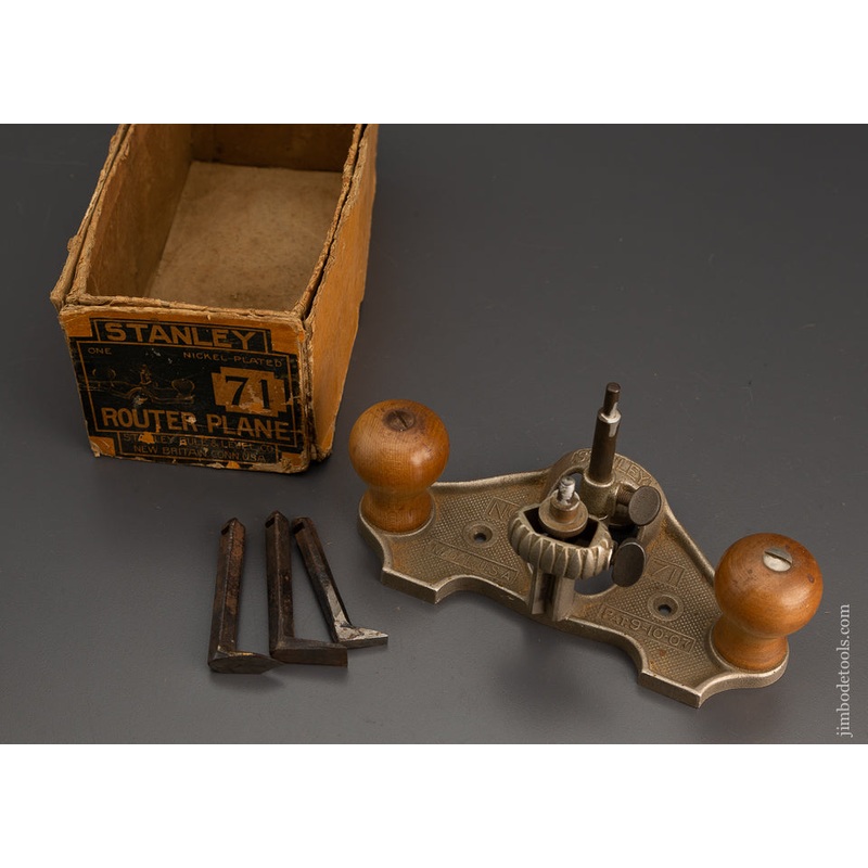 STANLEY No. 71 Router Plane Mint in Box 100% Complete – 102526