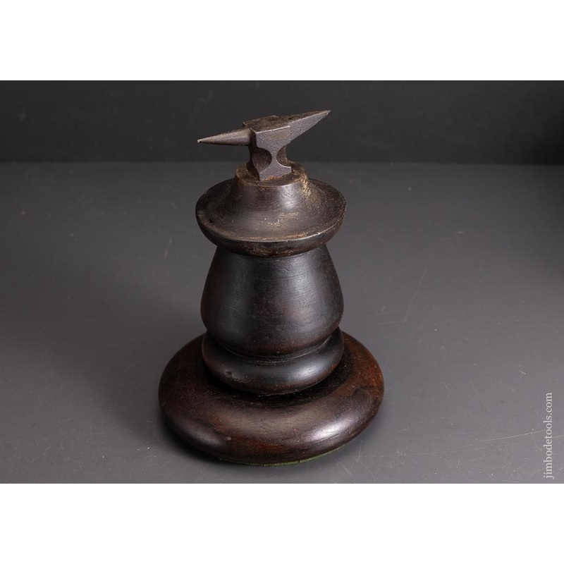 Watch Makers Anvil on Fancy Turned Stump * 96123