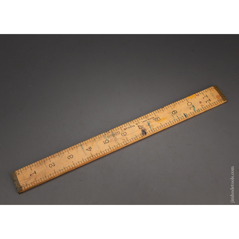 Rare STANLEY No. 34 1/4 V Rule Vertical Read – 102721