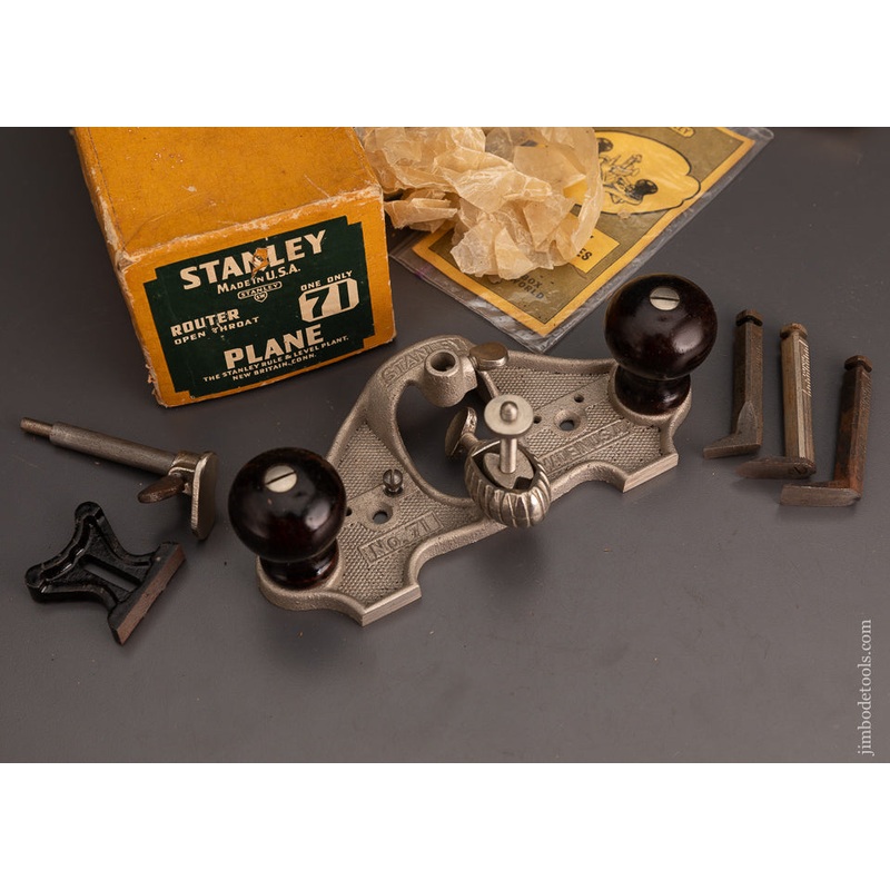 STANLEY No. 71 Router Plane 100% Complete Mint in Box – 102931