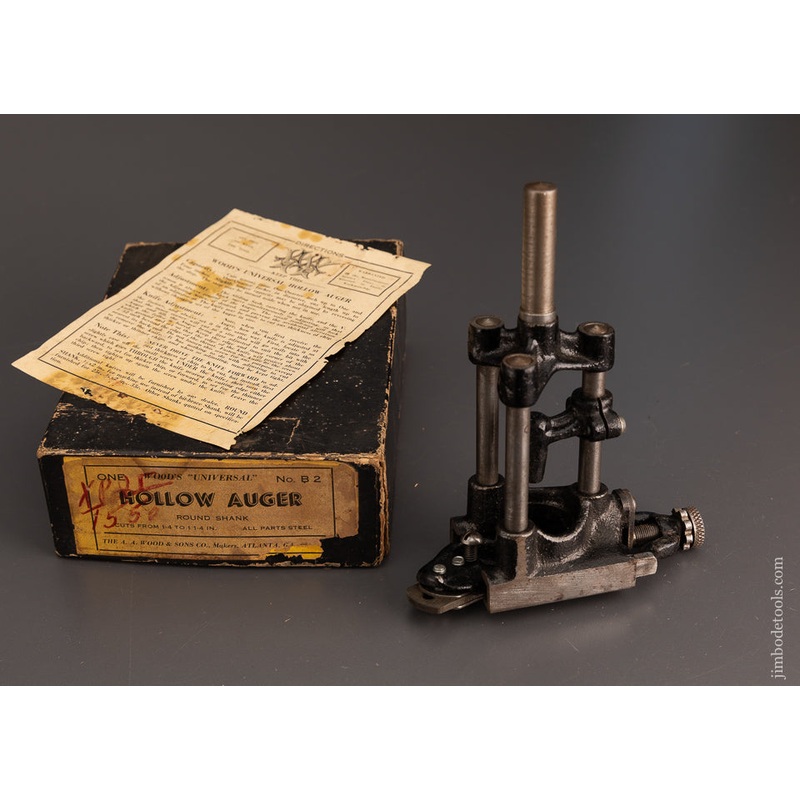 WOODS UNIVERSAL No. B2 Hollow Auger Near Mint in Box – 102954