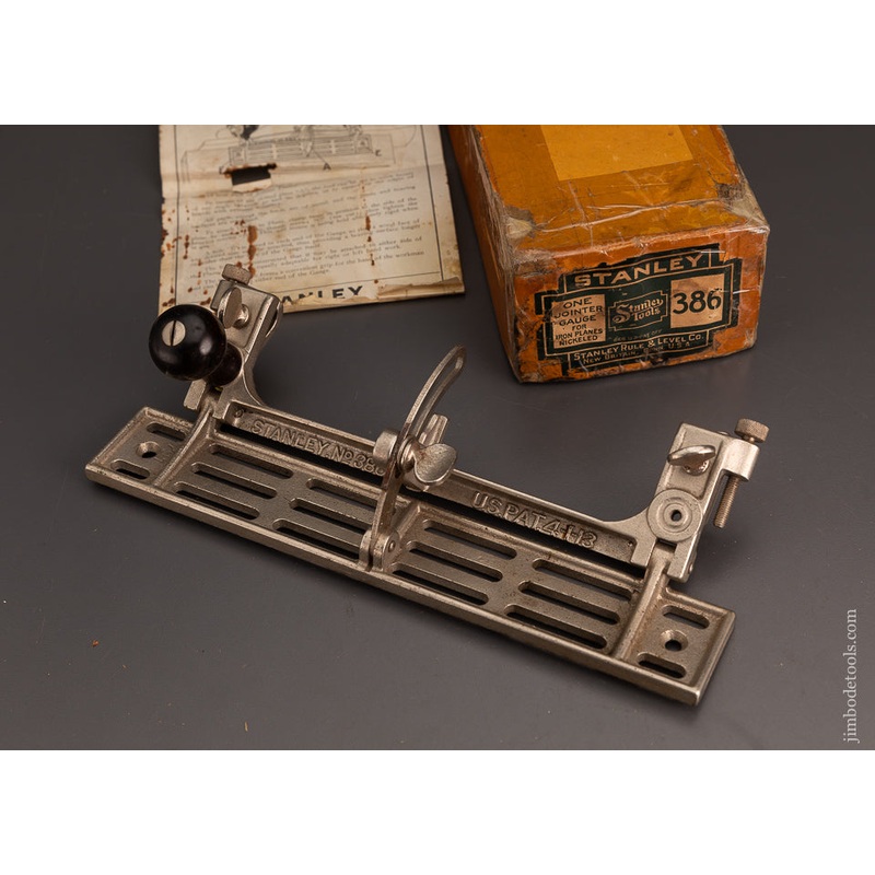STANLEY No. 386 Jointer Gauge Fine in Original Box with Instructions – 103154
