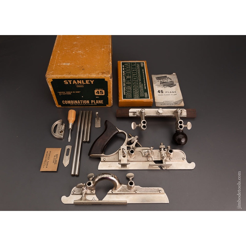 STANLEY No. 45 Combination Plane Dead Mint in Original Box 100% Complete – 103096