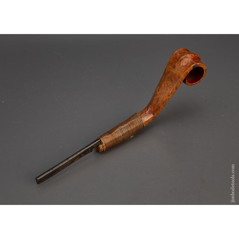 Stunning Burl Fiddle Back Antique Crooked Knife – 115667