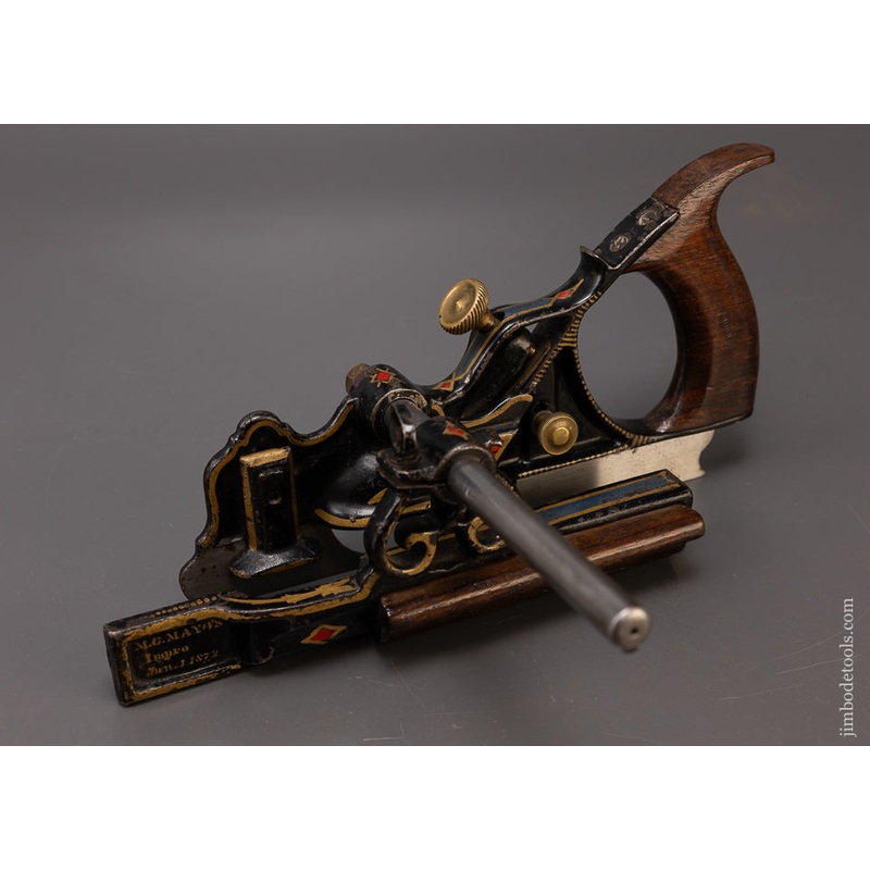 Stunning MAYOS IMPROVED PHILLIPS PATENT Plow Plane in Full Paint – 109359