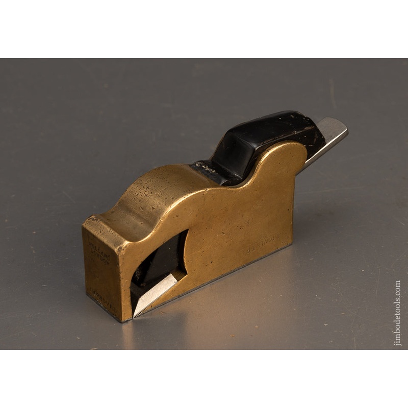 Rare HOLLAND LONDON IMPROVED Gunmetal Ebony Infill Bullnose Shoulder Plane – EXCELSIOR 115830