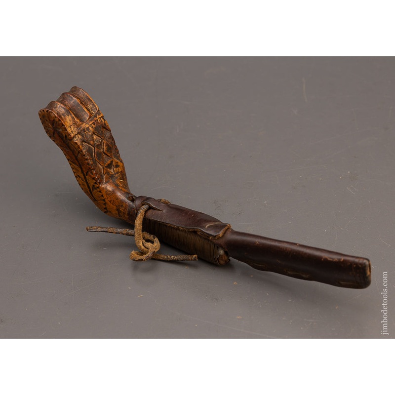 Stunning Hand Carved Native American Crooked Knife with Sheath – EXCELSIOR 115545