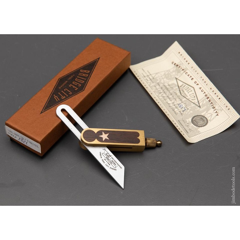 Tiny Four inch 2002 BRIDGE CITY TOOL WORKS TB-5 Miniature T Bevel MINT in Original Box — 93146 –